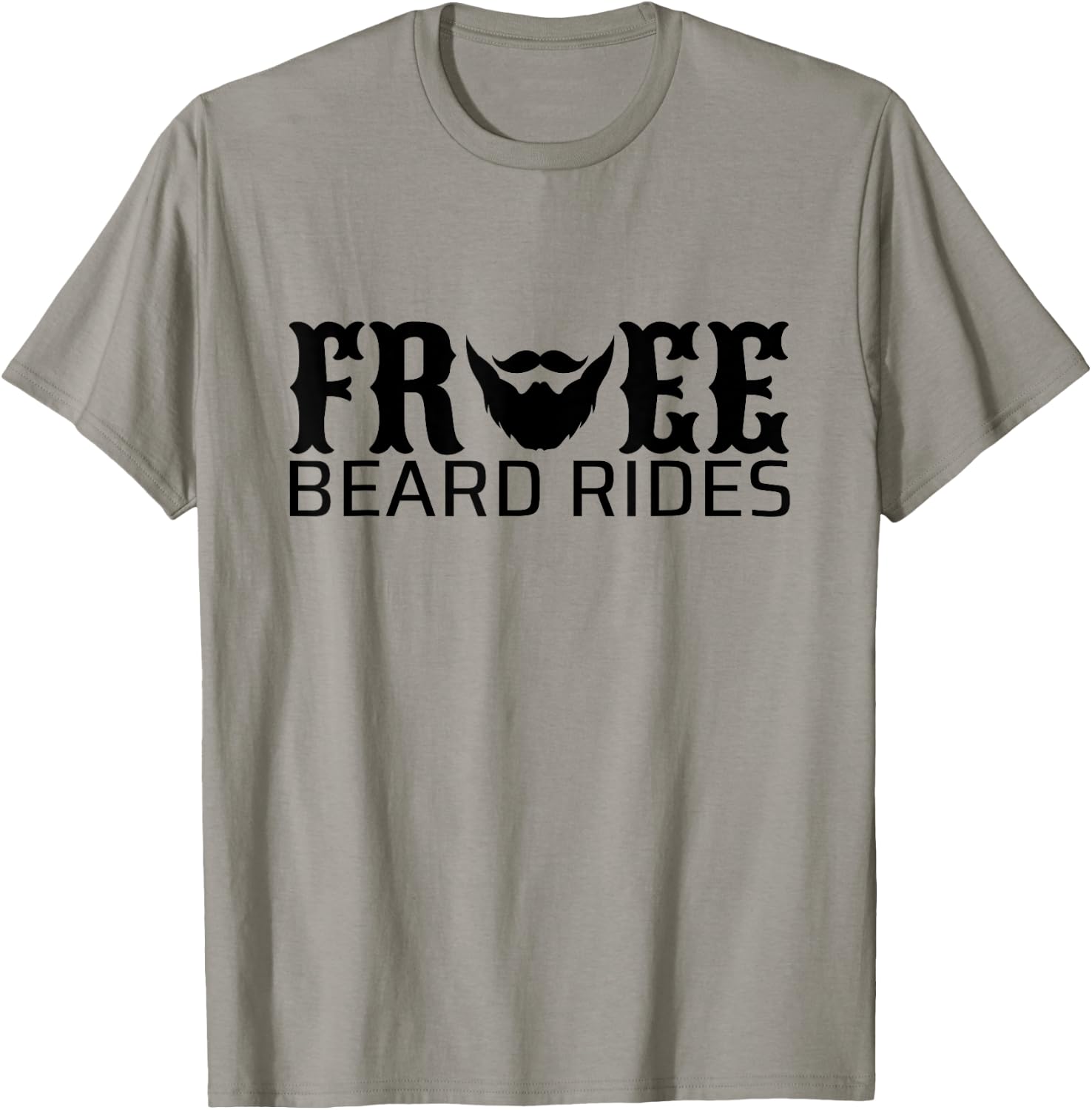 Funny Free Beard Rides for Bearded T-Shirt - T-Shirt | Sand