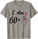 Personalized I Am 60 Plus 1 Middle Finger humor 61th Women T-Shirt - T-Shirt | Sand