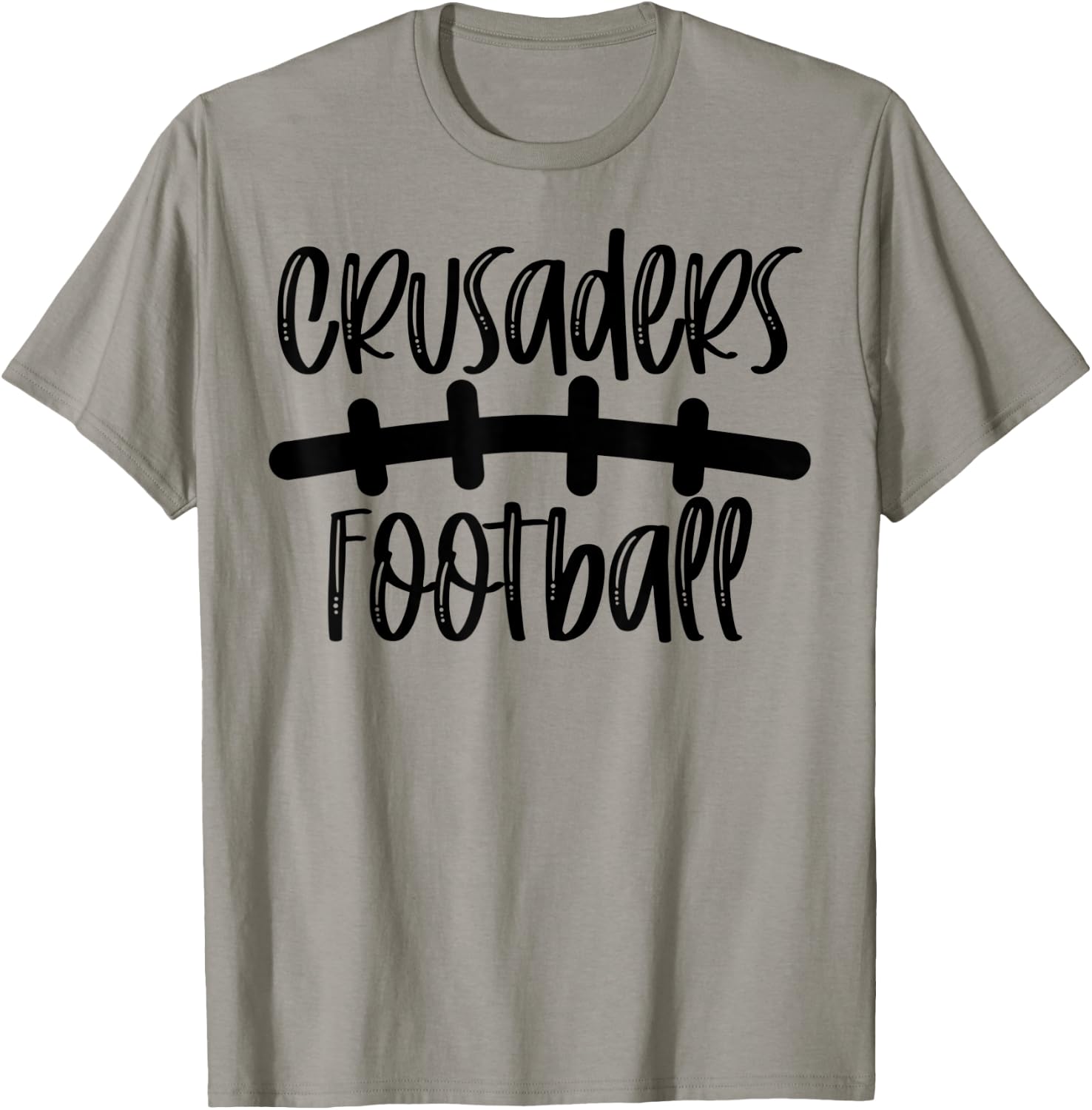 Crusaders Football School Spirit Team Mascot Game Night T-Shirt - T-Shirt | Sand