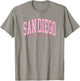 San Diego Preppy Retro Throwback Girls Pink Vintage T-Shirt - T-Shirt | Sand