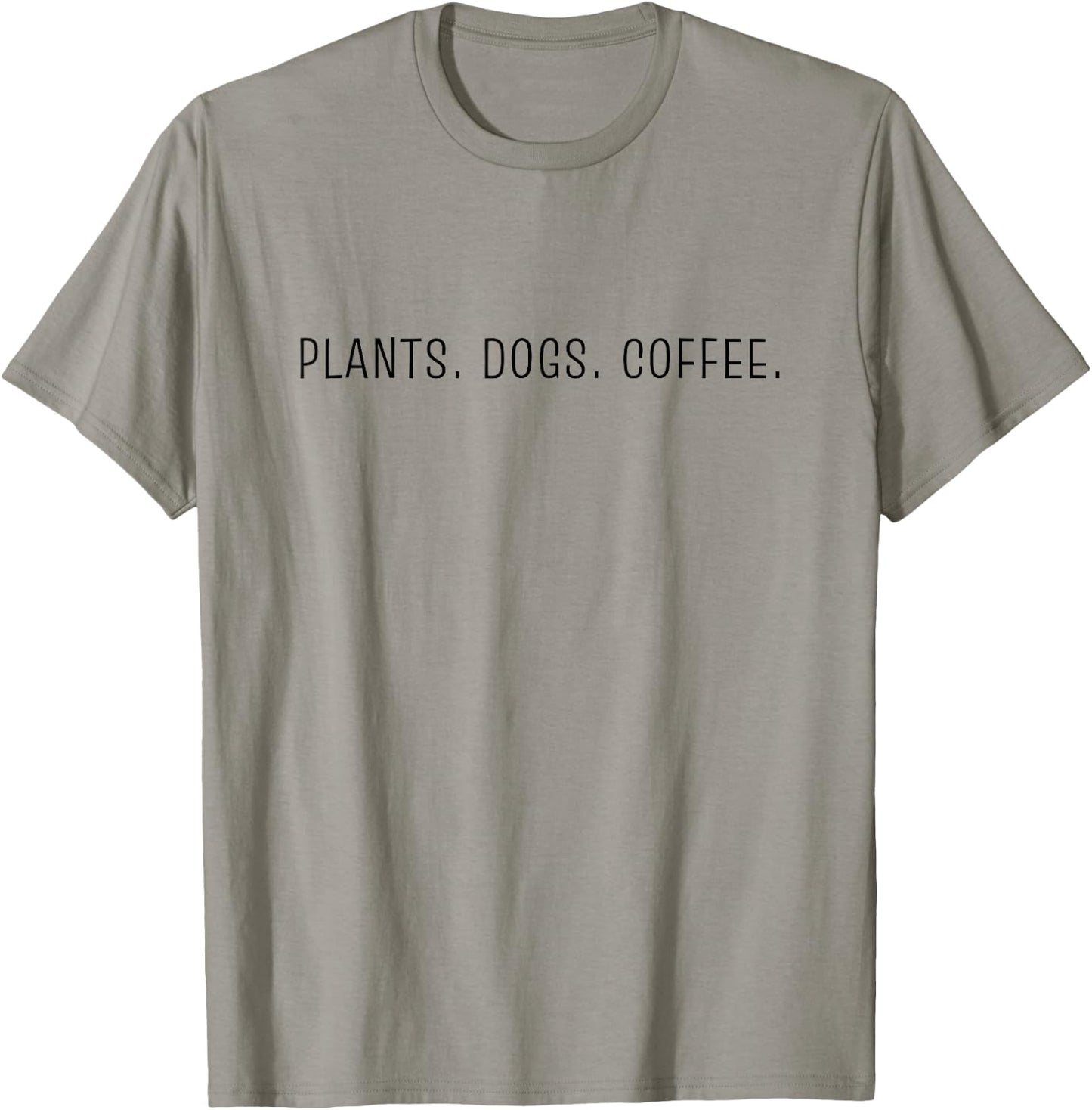 Plants Dogs Coffee T-Shirt - T-Shirt | Sand