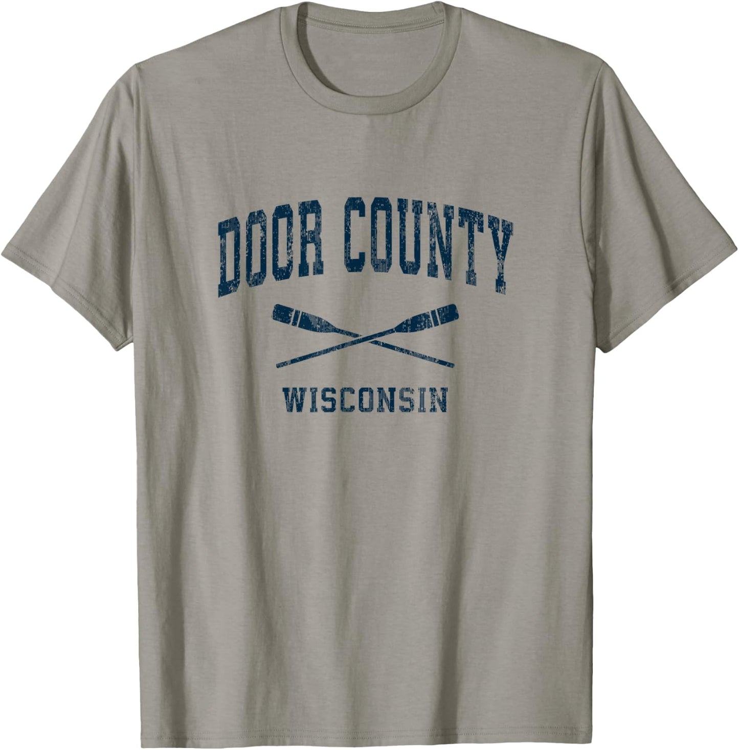 Door County Wisconsin Vintage Nautical Paddles Sports Oars T-Shirt - T-Shirt | Sand