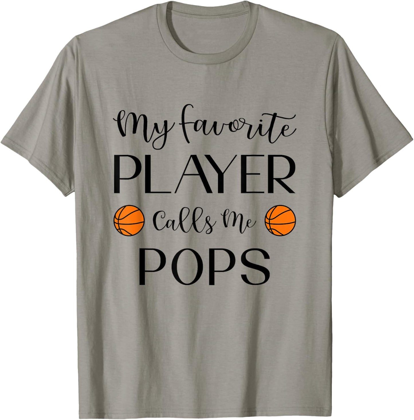 Basketball My Favorite Player Calls Me Pops Grandpa T-Shirt - T-Shirt | Sand