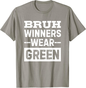 Bruh Winners Wear Green Vintage Retro T-Shirt - T-Shirt | Sand