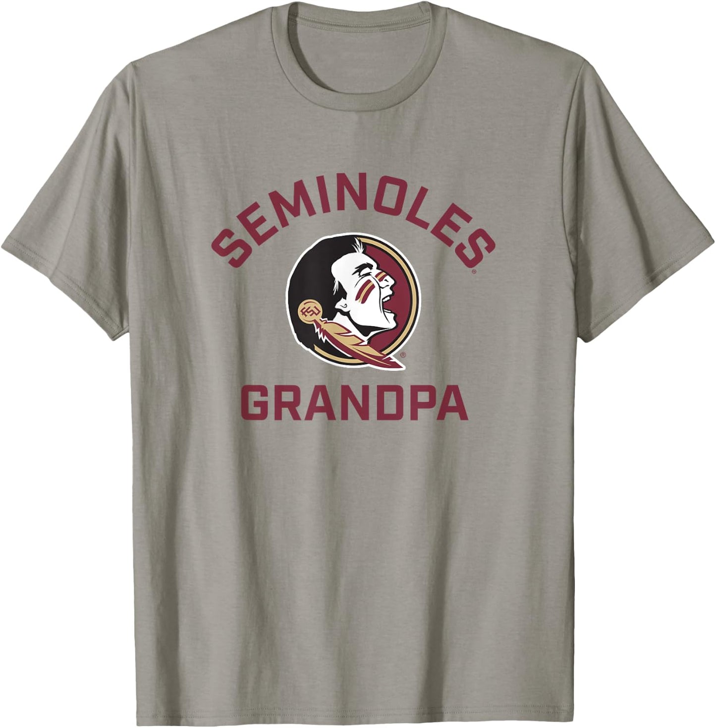 Florida State University FSU Seminoles Arched Grandpa T-Shirt - T-Shirt | Sand