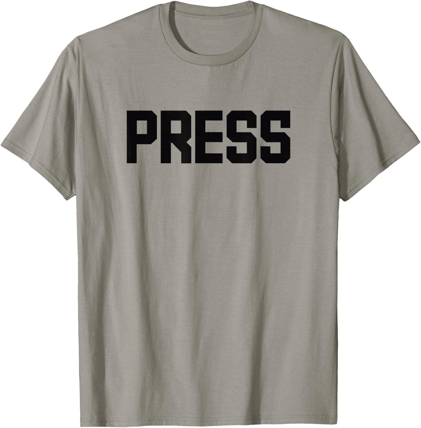 PRESS Black Text Design Ideal for Media Professionals T-Shirt - T-Shirt | Sand