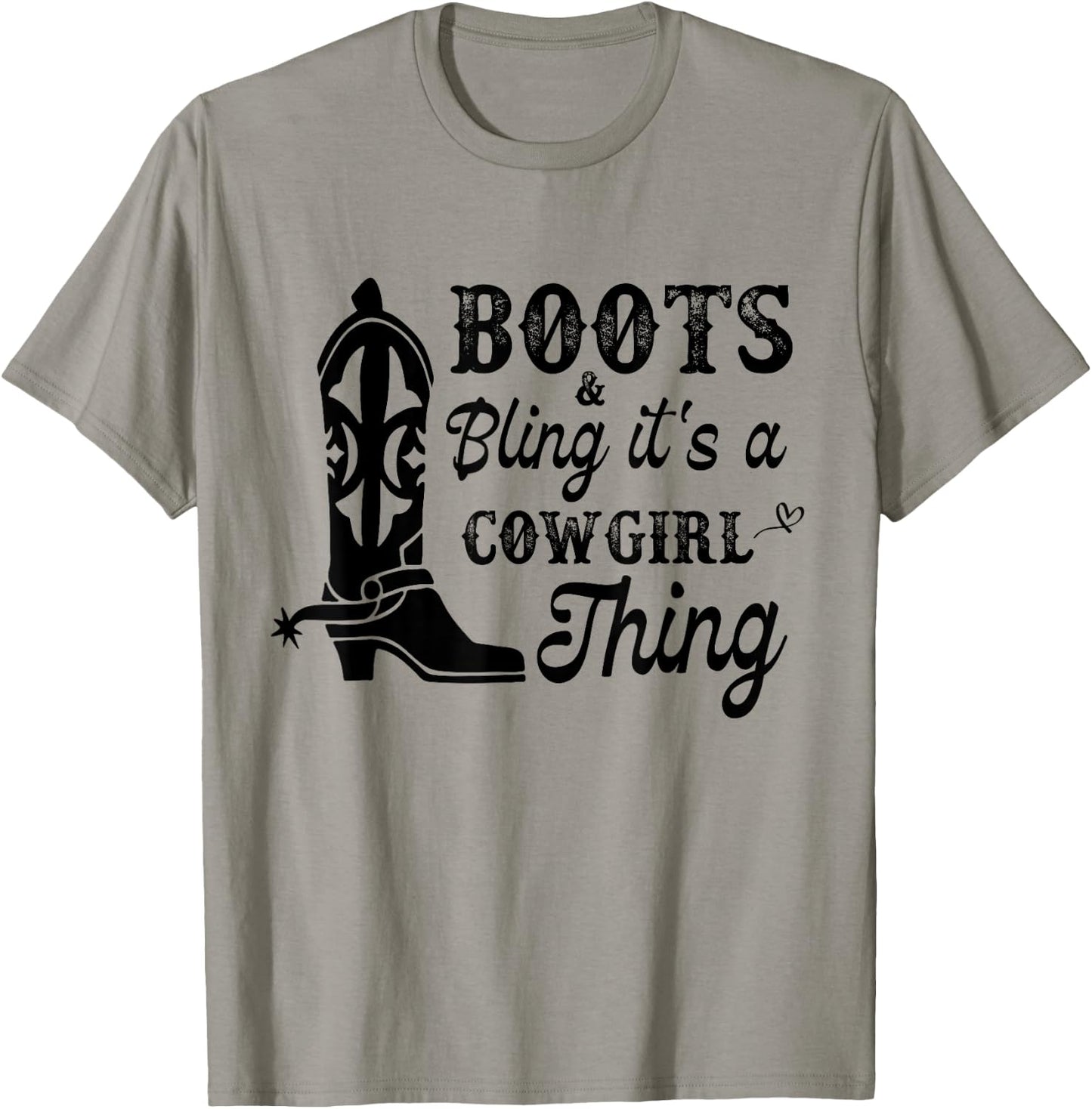 Cowgirl & Boots Bling Its A Cowgirl Thing Horseback Riding T-Shirt - T-Shirt | Sand