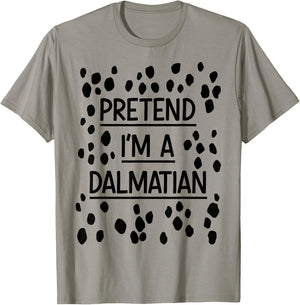 Pretend Im a Dalmatian Easy Lazy Costume for Halloween Party T-Shirt - T-Shirt | Sand