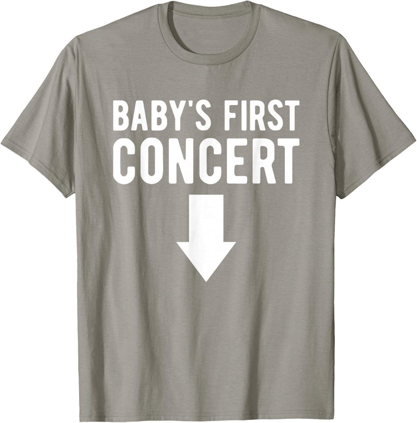Baby's First Concert Mom To Be Funny Baby Shower Pregnancy T-Shirt - T-Shirt | Sand