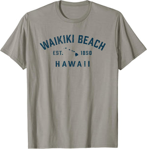 Vintage Waikiki Beach Hawaii Throwback Retro Souvenir T-Shirt - T-Shirt | Sand