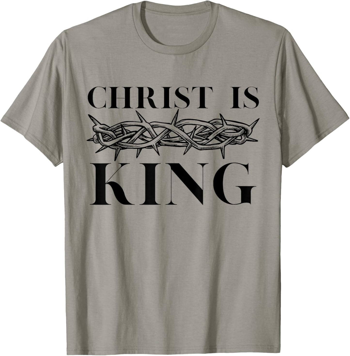 Unique Design Christ Is King Christian Crown of Thorns T-Shirt - T-Shirt | Sand