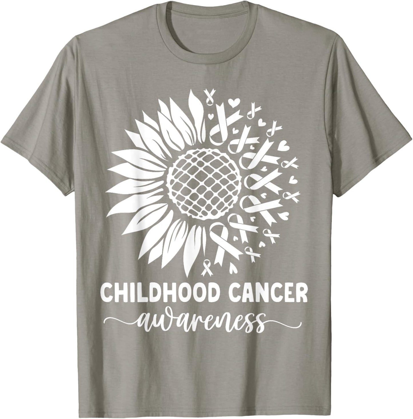 Childhood Cancer awareness Sunflower yellow childhood cancer T-Shirt - T-Shirt | Sand