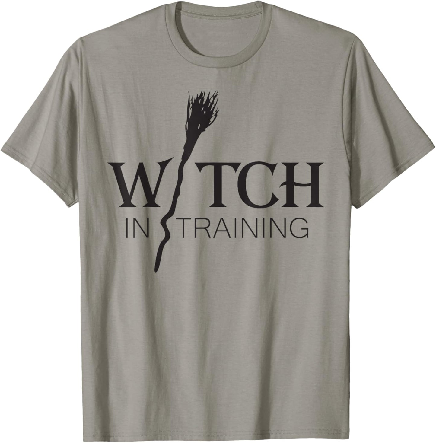 Witch in Training Fantasy Broomstick T-Shirt - T-Shirt | Sand