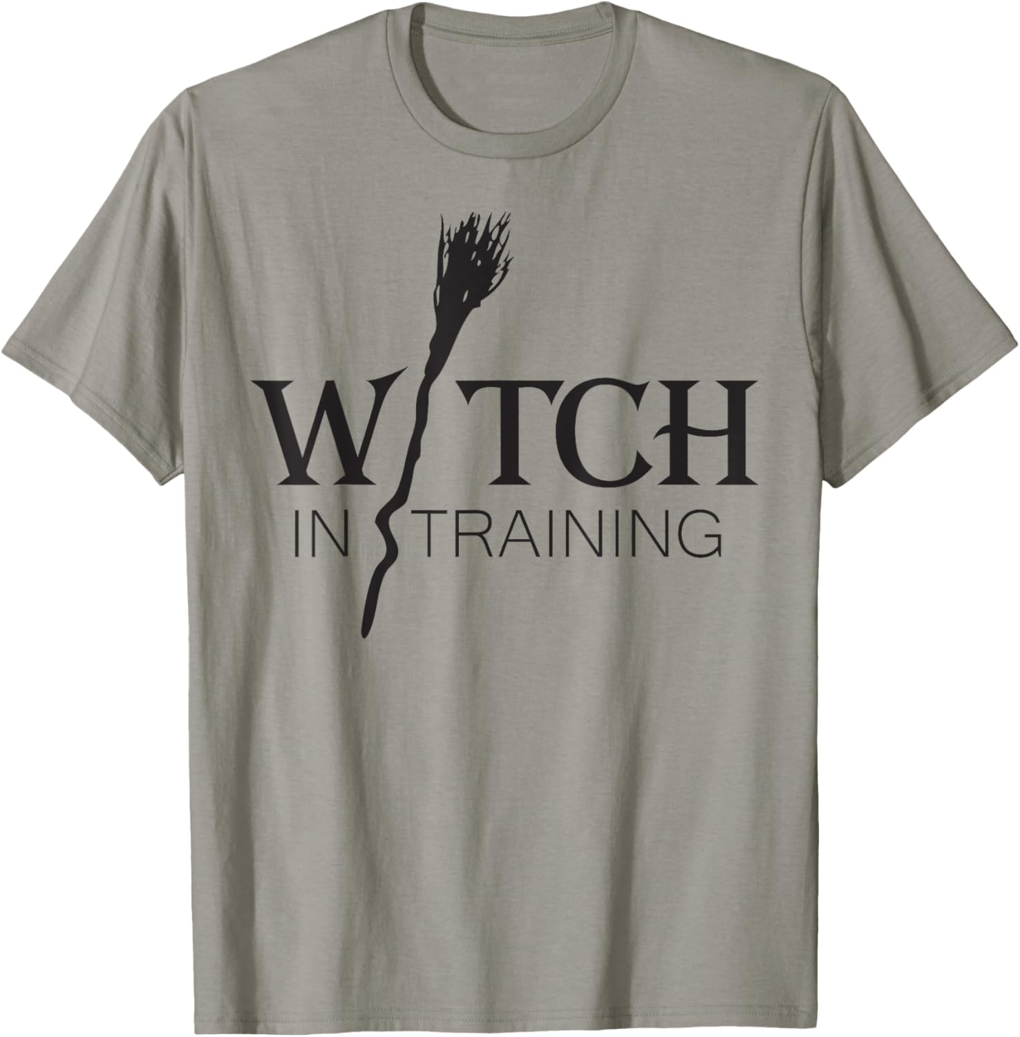 Witch in Training Fantasy Broomstick T-Shirt - T-Shirt | Sand