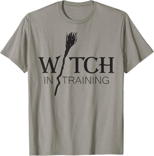 Witch in Training Fantasy Broomstick T-Shirt - T-Shirt | Sand