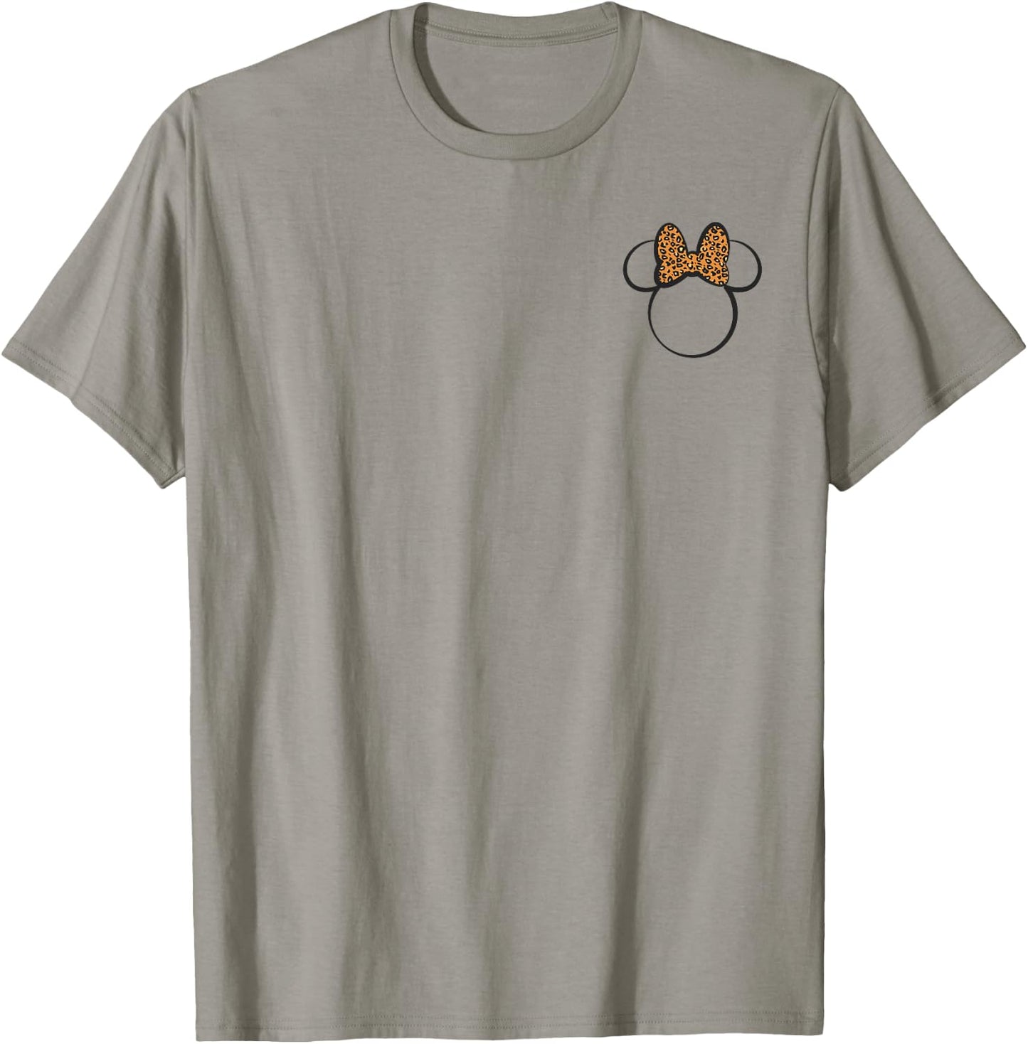 Disney Minnie Mouse Leopard Print Bow Pocket Minnie Ears T-Shirt - T-Shirt | Sand