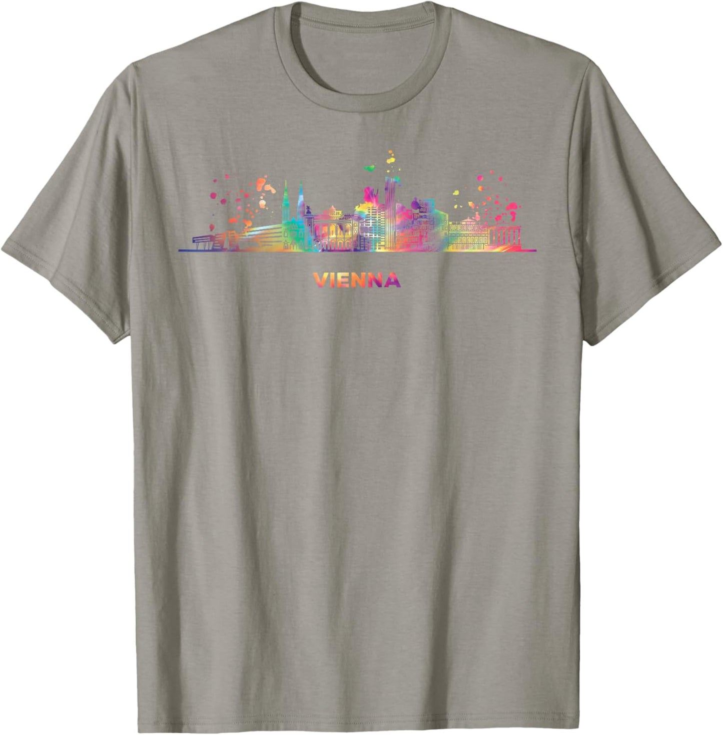 Vienesse Skyline Colorful Cityscape Vienna T-Shirt - T-Shirt | Sand