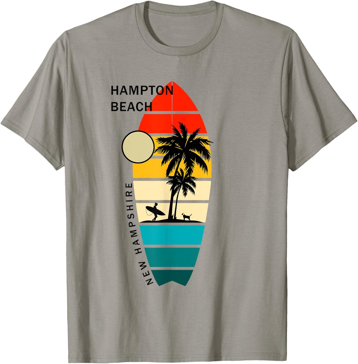 Retro Hampton Beach New Hampshire Surfboarders Surfers T-Shirt - T-Shirt | Sand