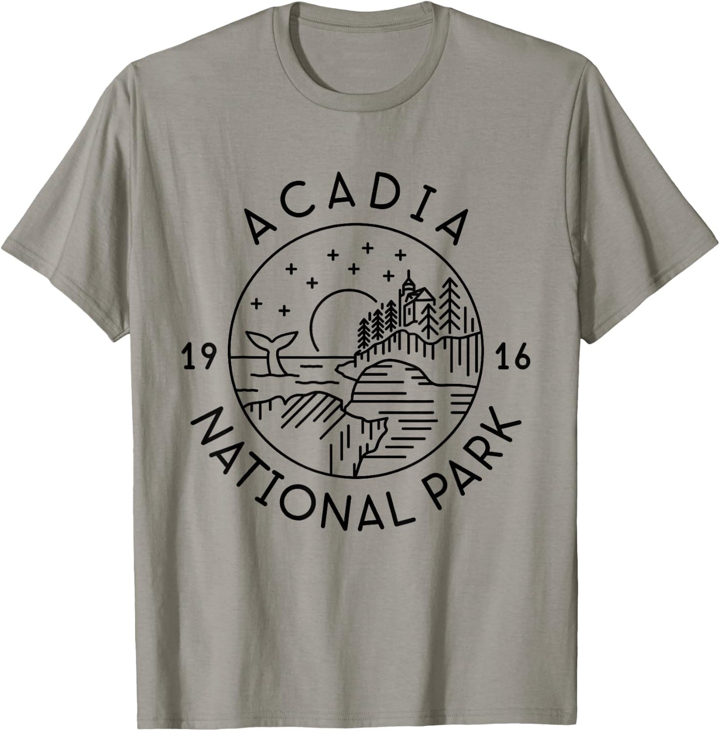 Acadia National Park 1916 Maine Bar Harbor T-Shirt - T-Shirt | Sand