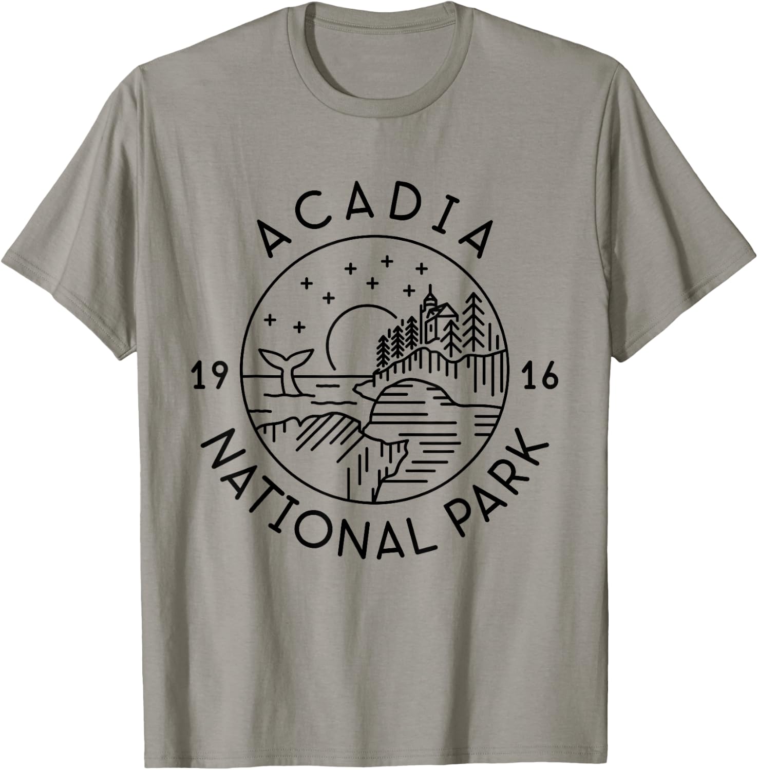 Acadia National Park 1916 Maine Bar Harbor T-Shirt - T-Shirt | Sand