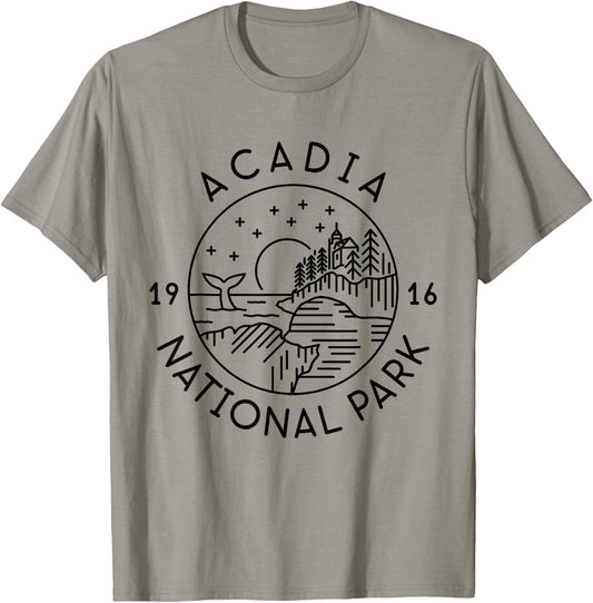 Acadia National Park 1916 Maine Bar Harbor T-Shirt - T-Shirt | Sand