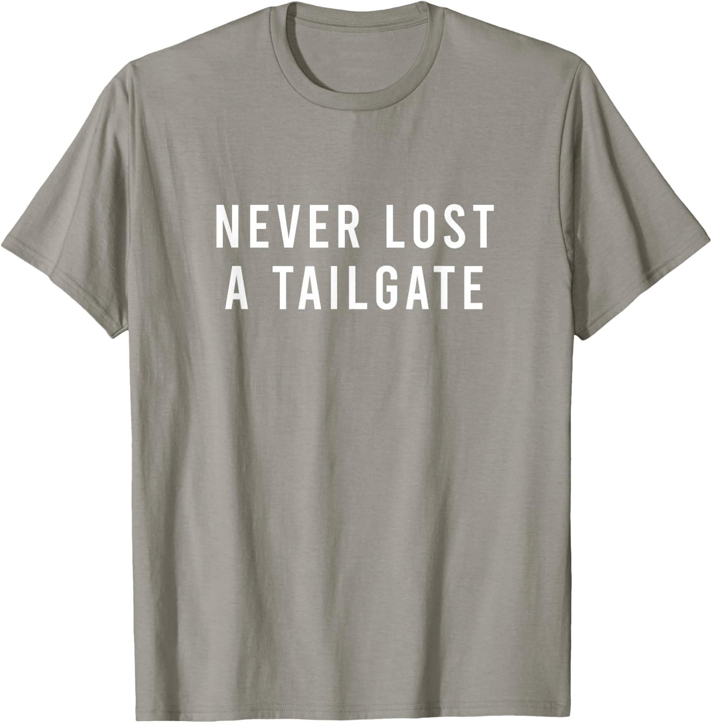 Never Lost A Tailgate Orange White T-Shirt - T-Shirt | Sand