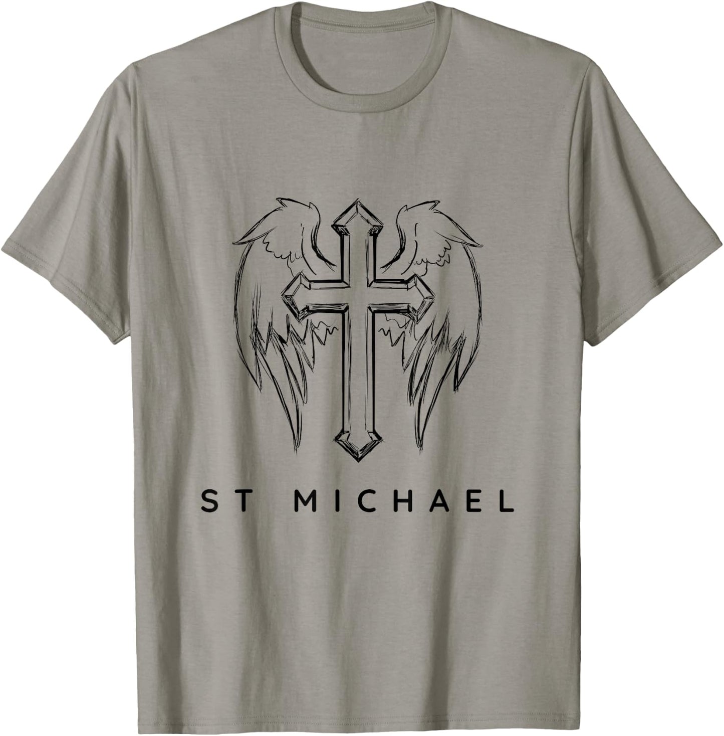 Saint Michael the Archangel / Traditional Catholic Prayer T-Shirt - T-Shirt | Sand