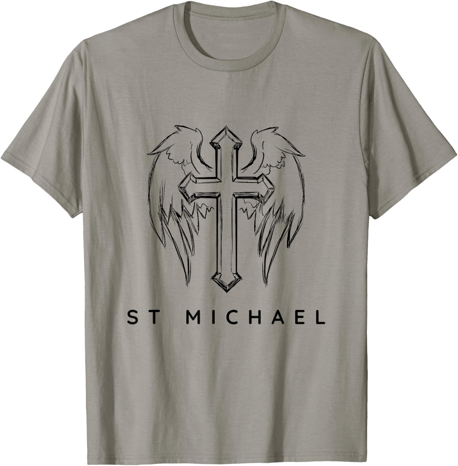 Saint Michael the Archangel / Traditional Catholic Prayer T-Shirt - T-Shirt | Sand