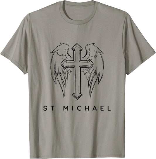 Saint Michael the Archangel / Traditional Catholic Prayer T-Shirt - T-Shirt | Sand