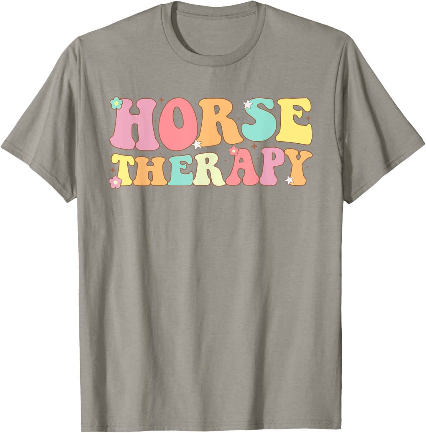 Groovy Equine Therapy Horse Trainer Psychology T-Shirt - T-Shirt | Sand