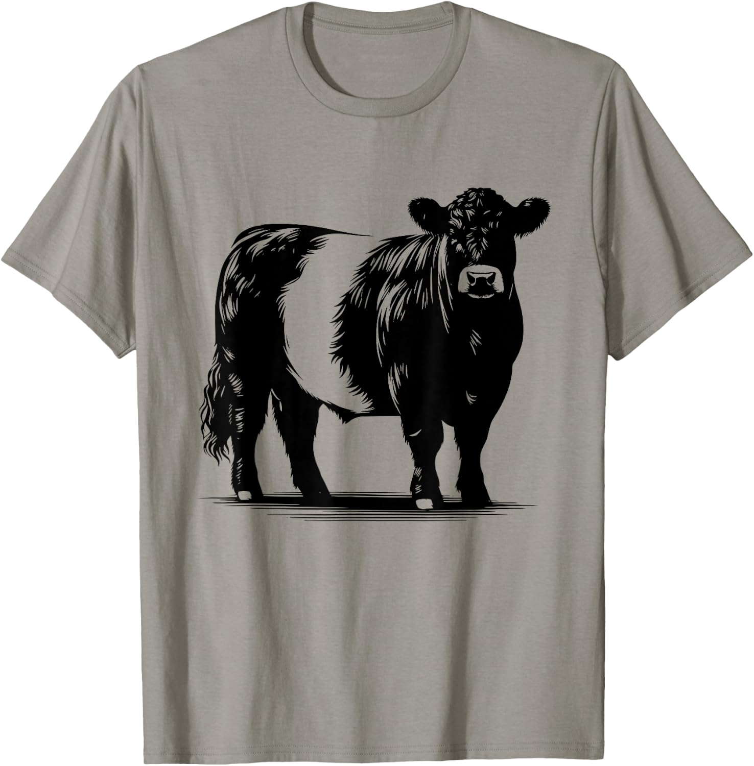 Cow Farmer Breeder - Monochromatic Belted Galloway Cattle T-Shirt - T-Shirt | Sand