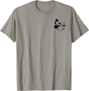 Disney Steamboat Willie Retro Mickey Small Chest Pocket Logo T-Shirt - T-Shirt | Sand
