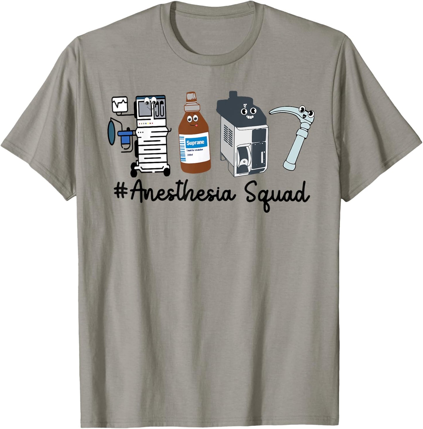 Funny Anesthesia Tech, Anesthesia Squad Goals CRNA Anesthesi T-Shirt - T-Shirt | Sand