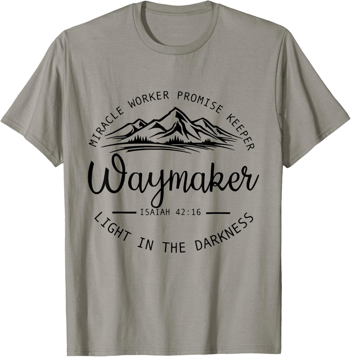 Vintage Waymaker Promise Keeper Miracle Worker Christian T-Shirt - T-Shirt | Sand