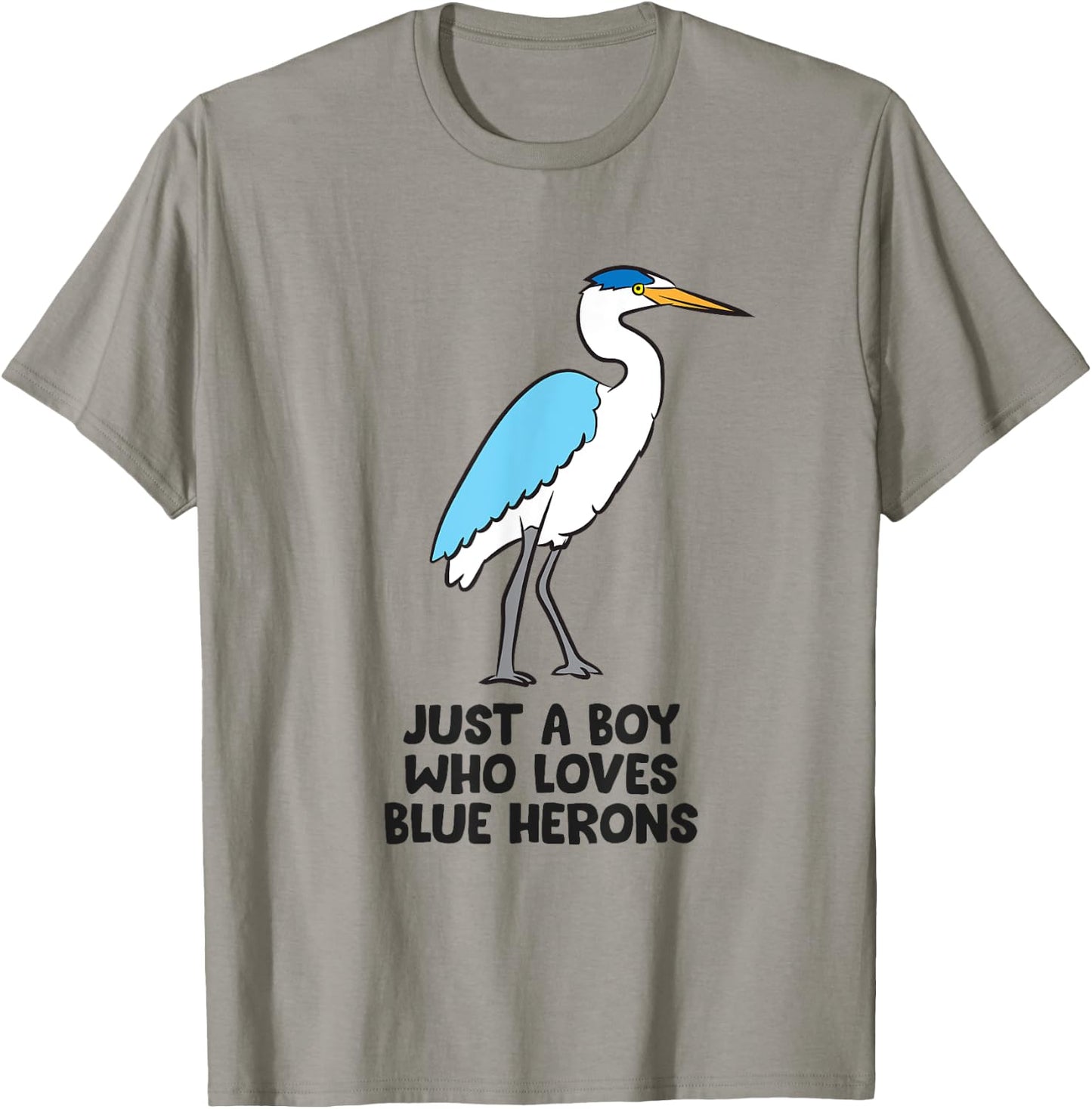 Just a Boy Who Loves Great Blue Heron Birds T-Shirt - T-Shirt | Sand