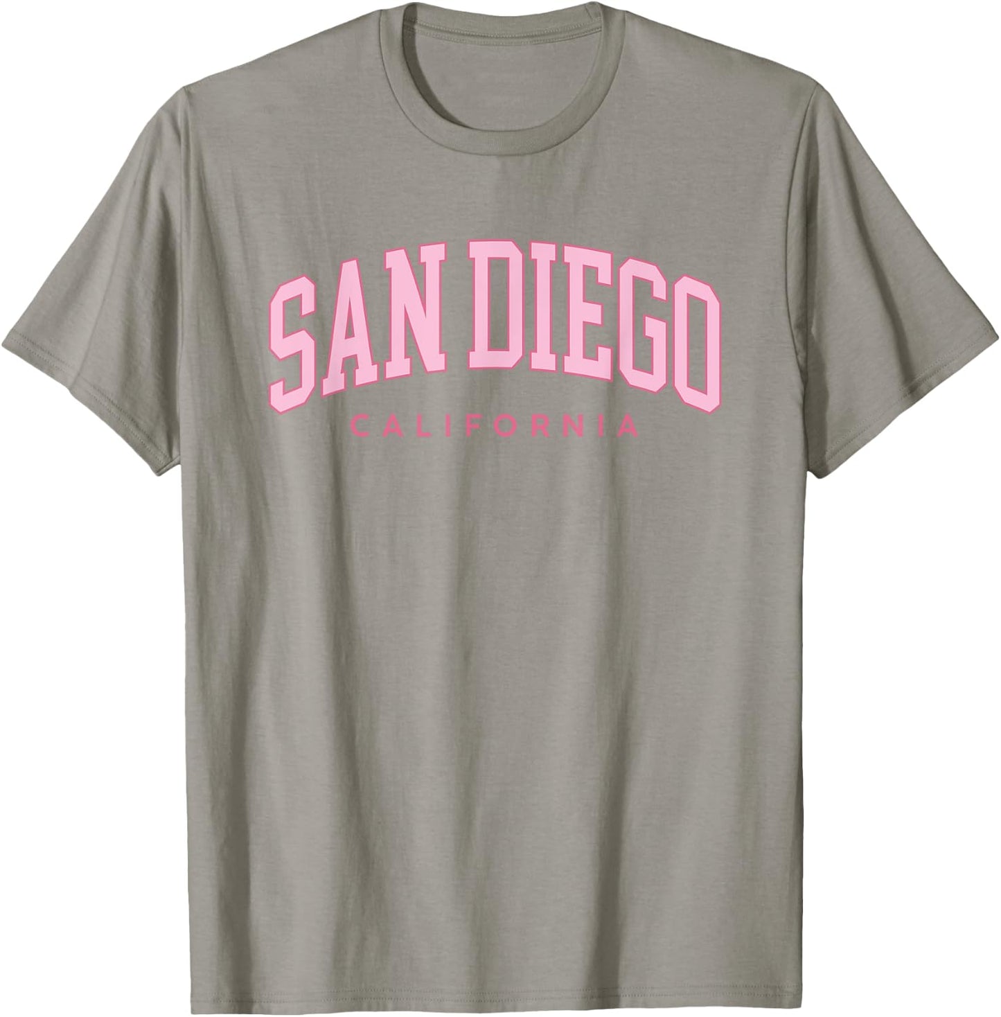 San Diego California Retro Preppy Throwback Pink Girls T-Shirt - T-Shirt | Sand