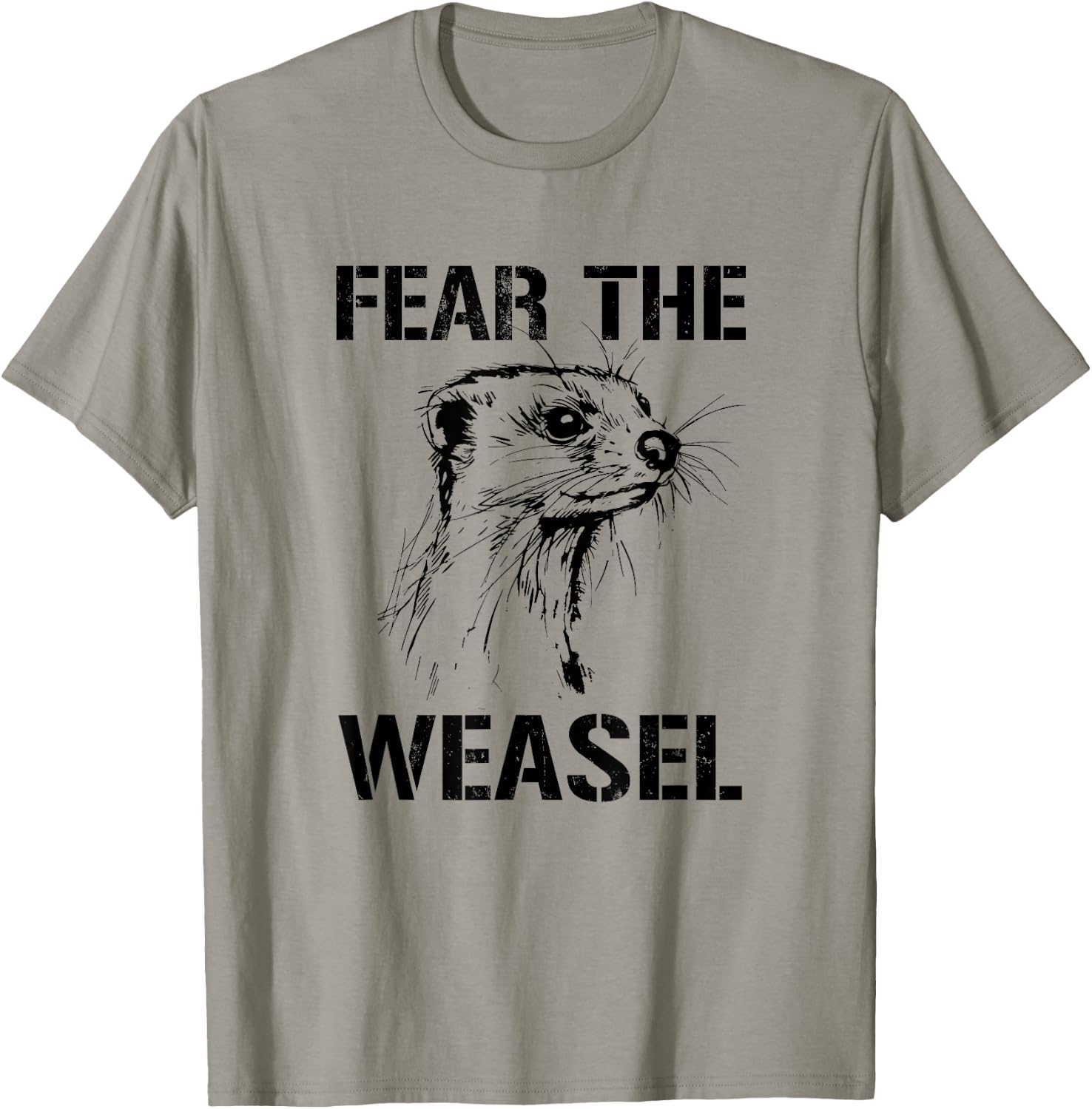 Fear the Weasel, Ferret Weasel T-Shirt - T-Shirt | Sand