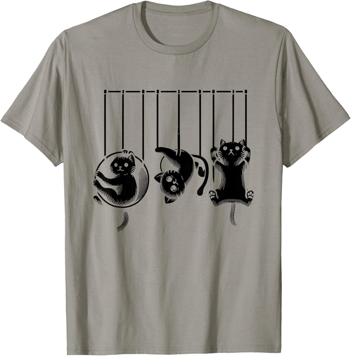 Circus Aerialist Cat Aerial Silk Yoga Gymnast Gymnastics Men Women T-Shirt - T-Shirt | Sand