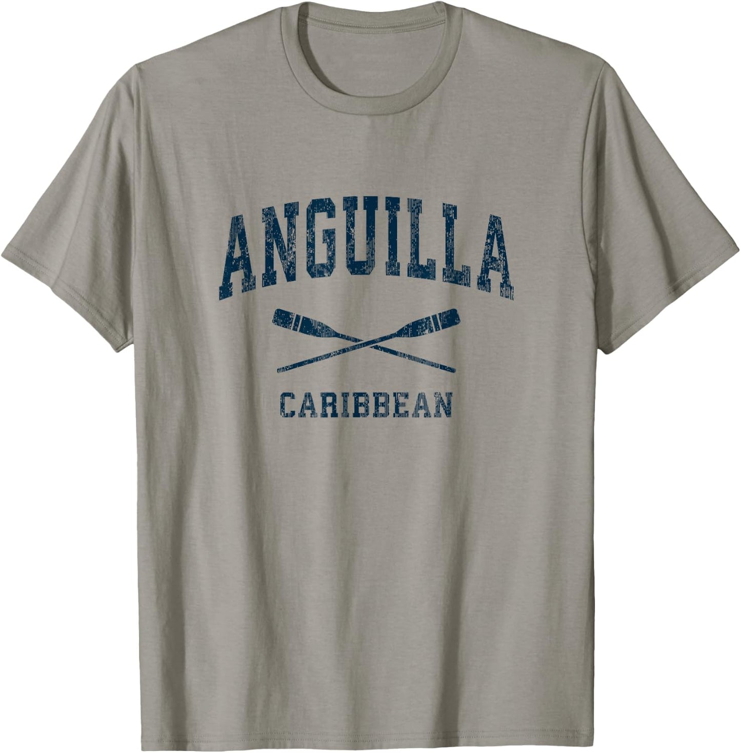 Anguilla Vintage Nautical Paddles Sports Oars T-Shirt - T-Shirt | Sand