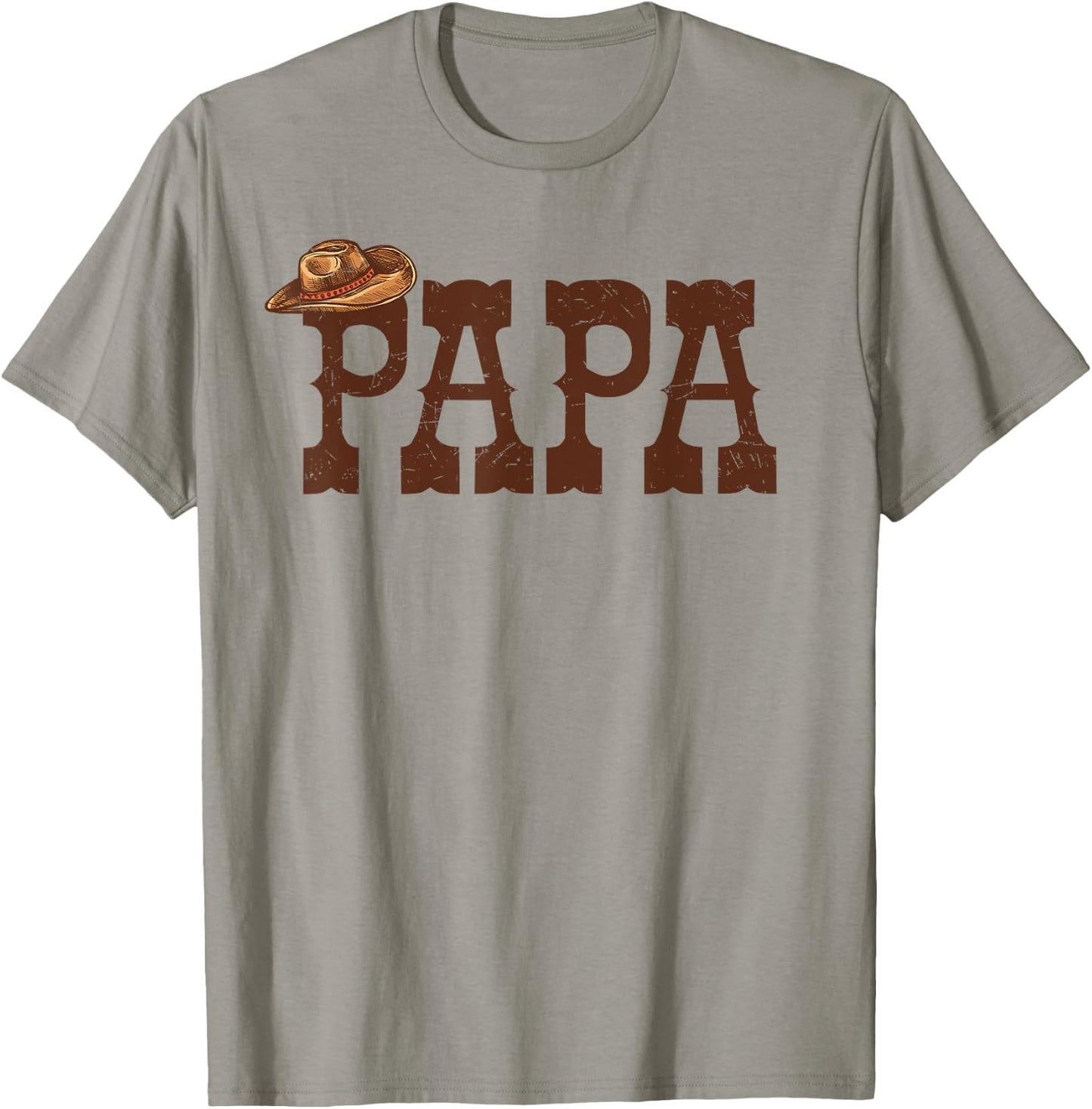 Papa Dad Western Family Matching Birthday Cowboy Cowgirl T-Shirt - T-Shirt | Sand