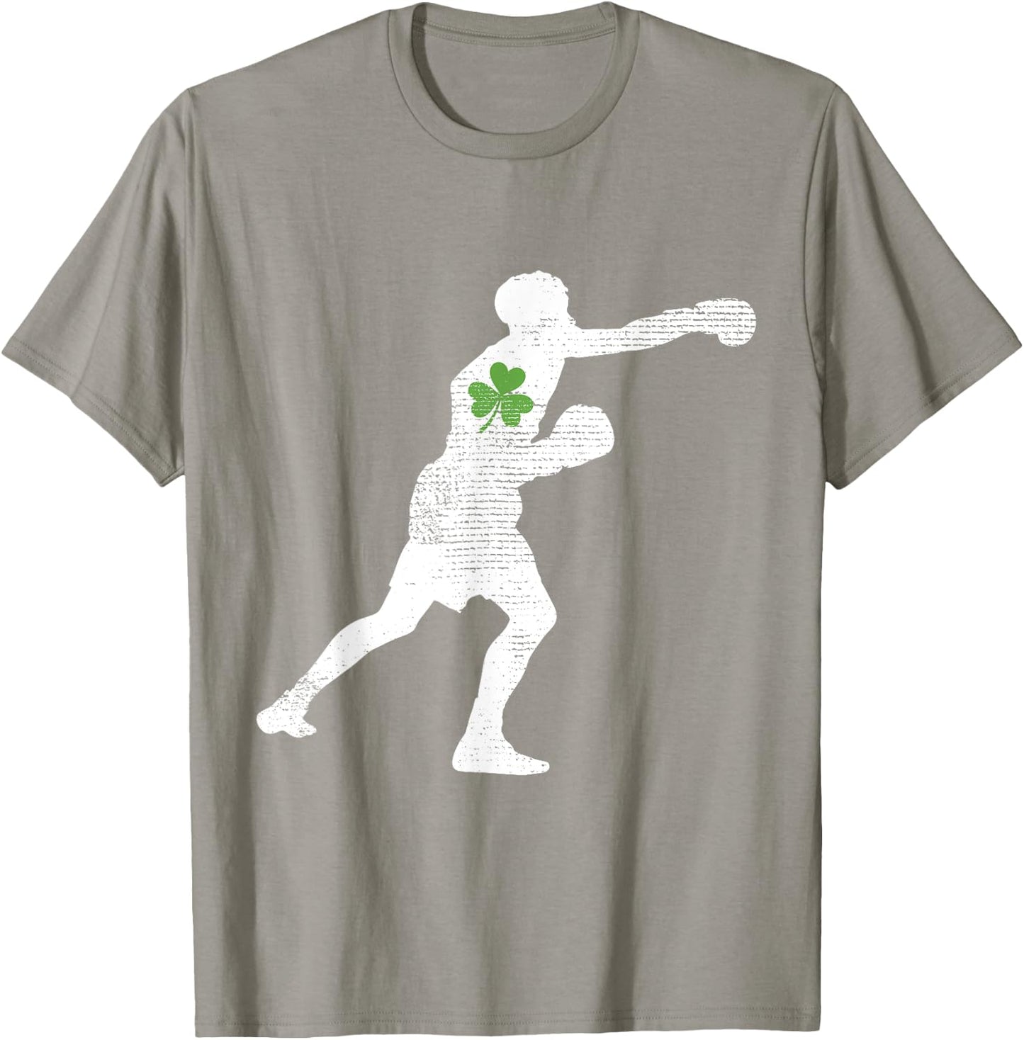Boxing Lovers Green Shamrock Leaf St Patricks Day T-Shirt - T-Shirt | Sand
