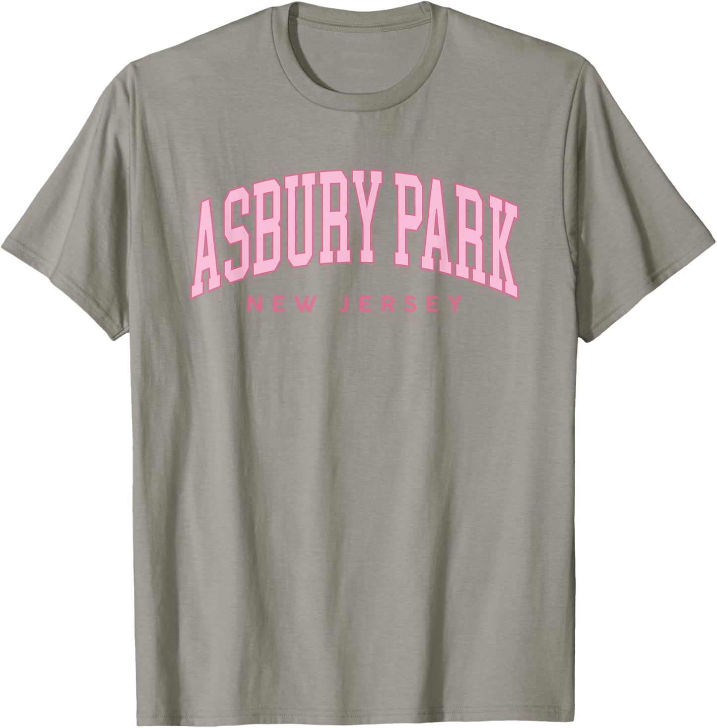 Asbury Park New Jersey Retro Preppy Throwback Pink Girls T-Shirt - T-Shirt | Sand