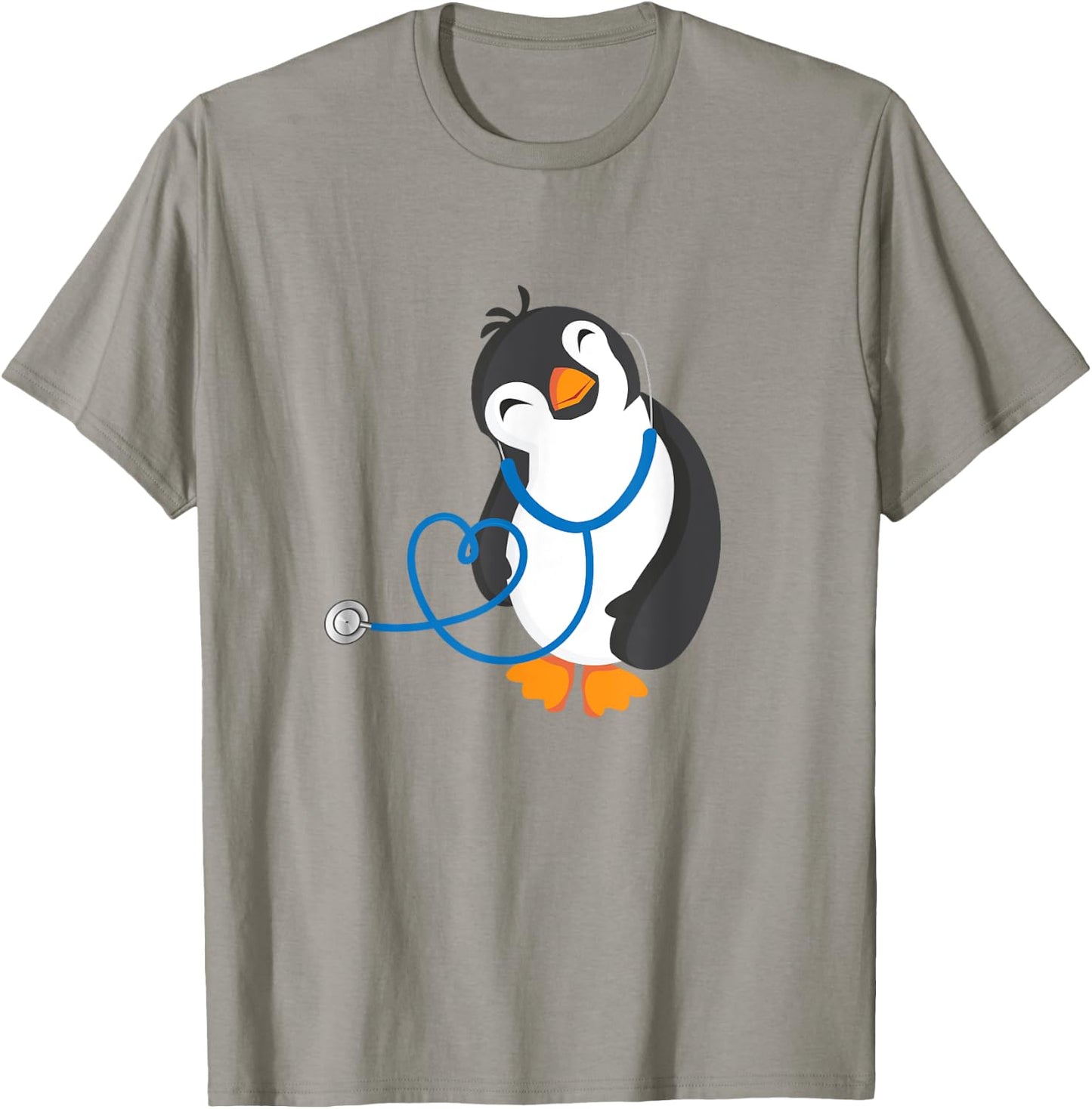 Cute Penguin Pediatrics Medical Nurse Doctor T-Shirt - T-Shirt | Sand