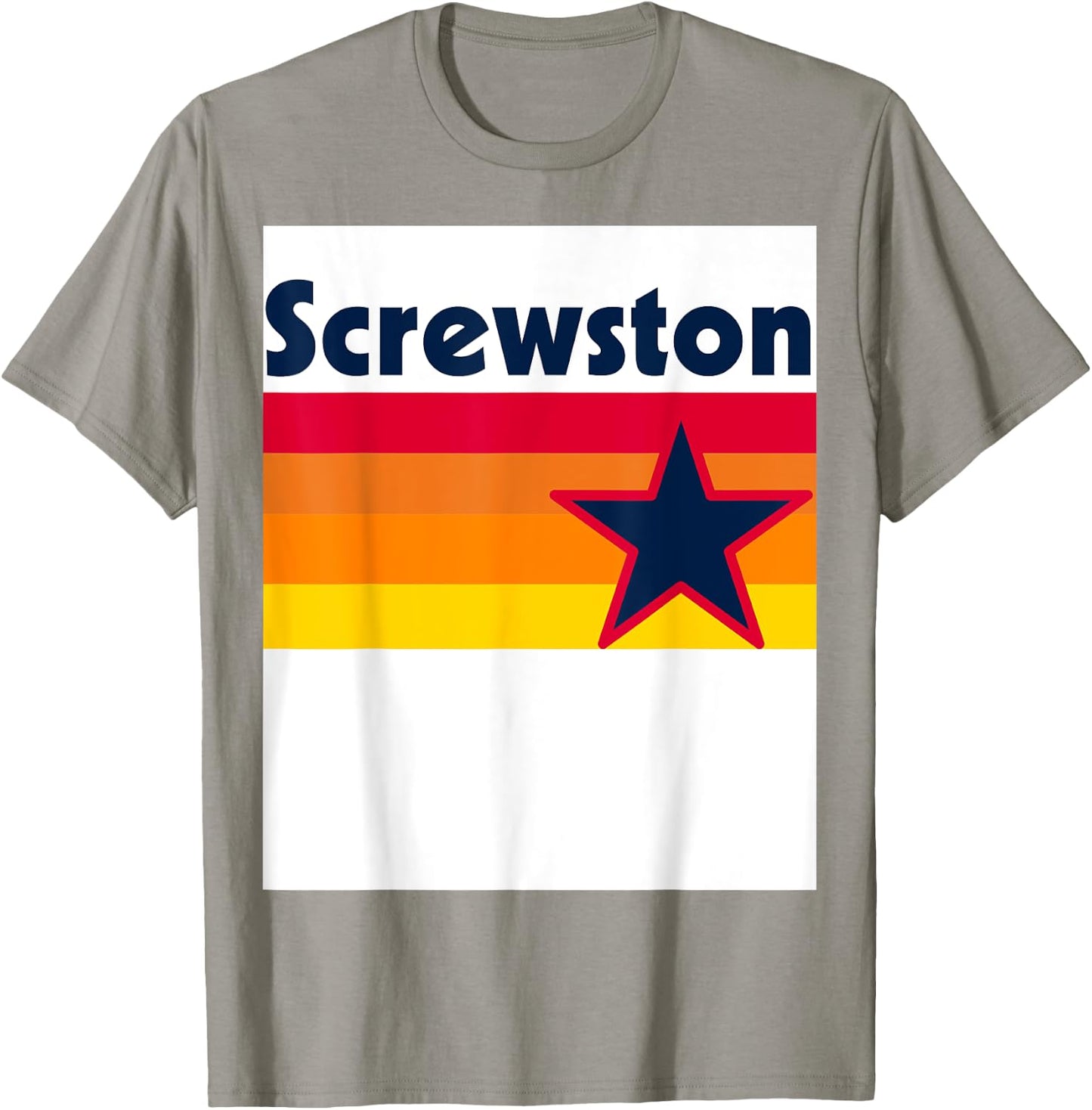 Screwston Texas H-town Houston Retro White T-Shirt - T-Shirt | Sand