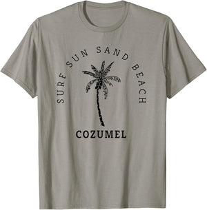 Retro Cool Cozumel Original Mexico Surf Sun Sand Beach T-Shirt - T-Shirt | Sand