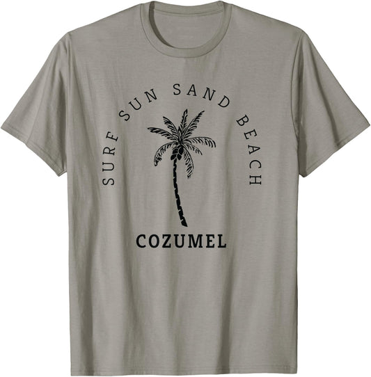 Retro Cool Cozumel Original Mexico Surf Sun Sand Beach T-Shirt - T-Shirt | Sand