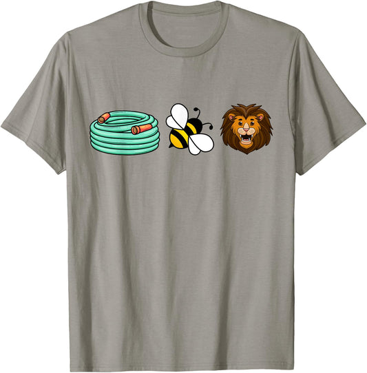 Hose Bee Lion Hidden message Funny Men Women T-Shirt - T-Shirt | Sand