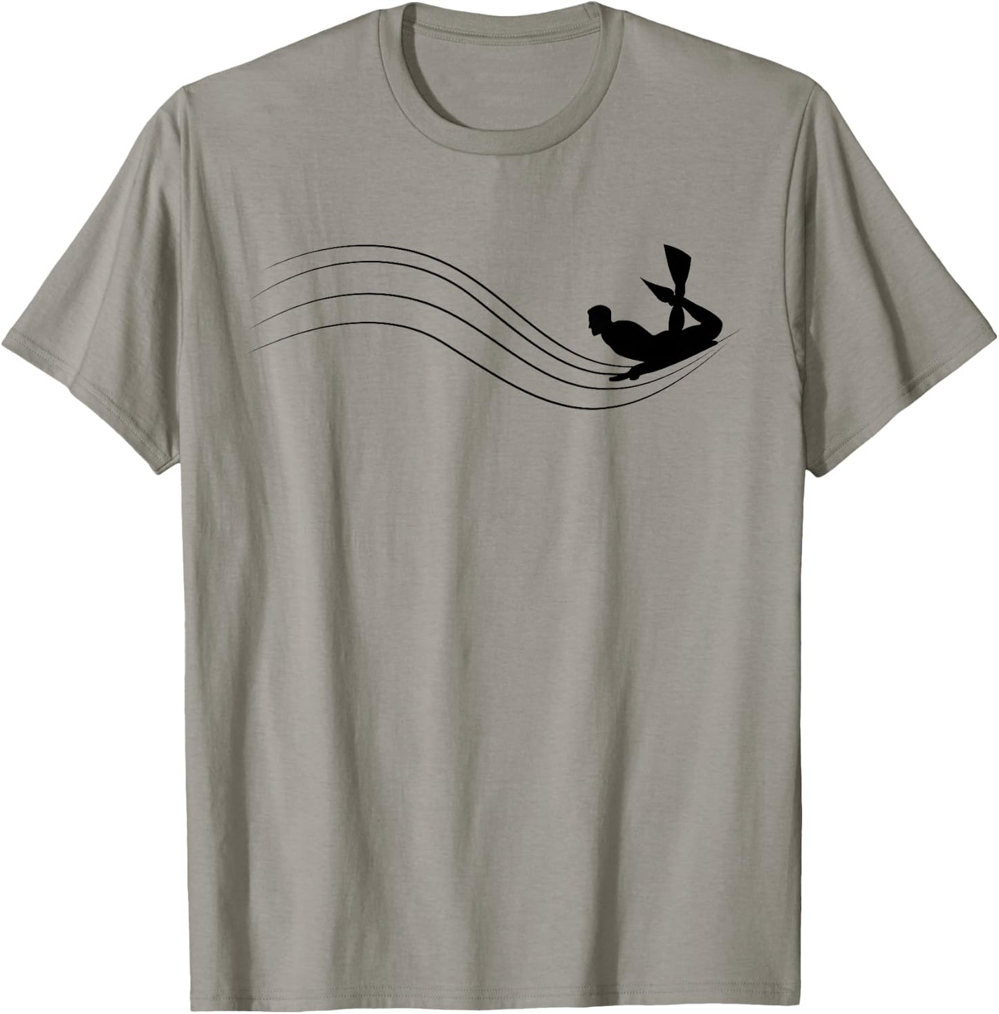 Bodyboarding Minimalistic Boadyboard Graphic T-Shirt - T-Shirt | Sand