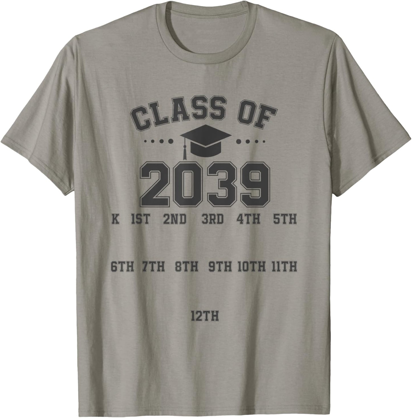 Class of 2039 Grow With Me Pre-k To 12th Grade Handprint T-Shirt - T-Shirt | Sand