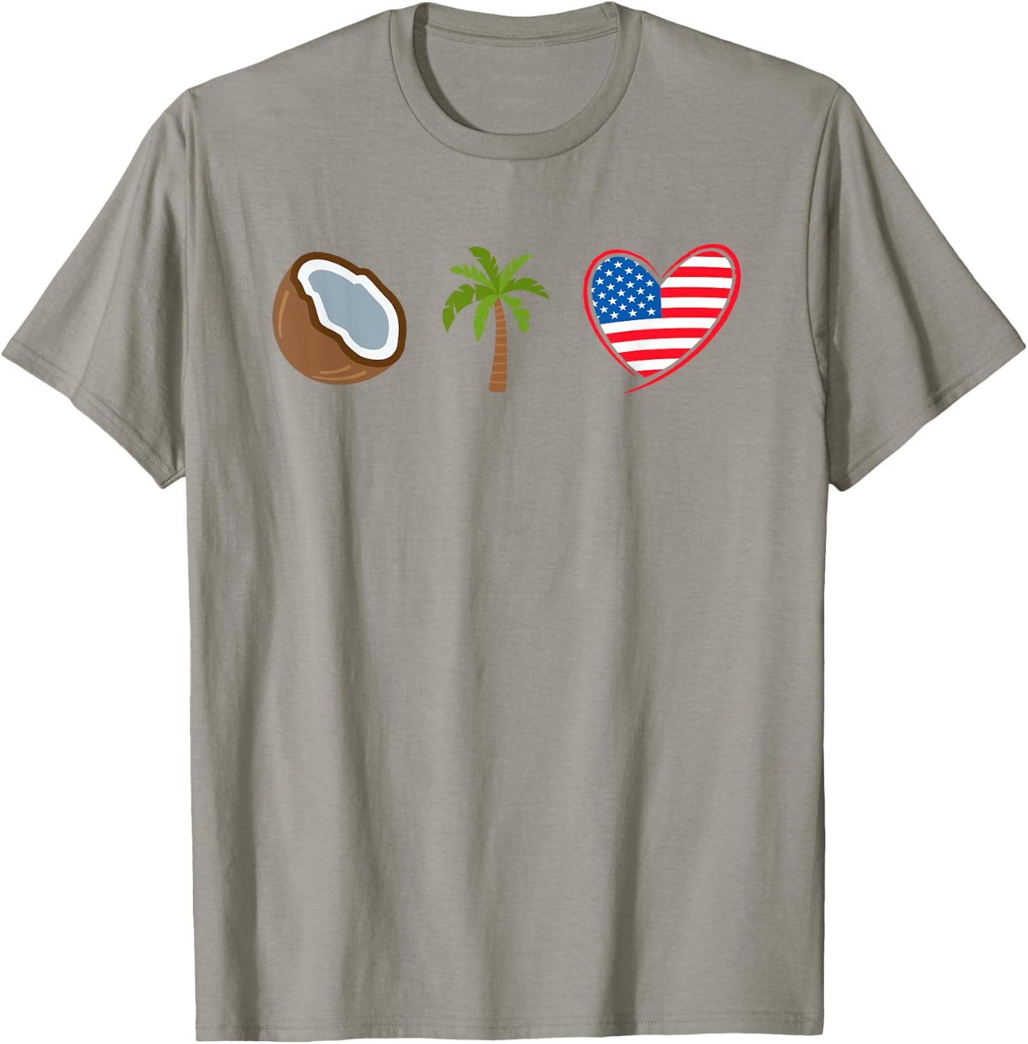 Coconut Tree Meme - Patriotic Kamala Statement USA Democrat T-Shirt - T-Shirt | Sand